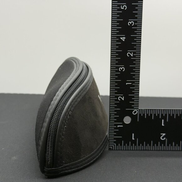 New Emporio Armani Eyeglasses Sunglasses Soft Case Black Zipper w/ Cloth - Picture 5 of 7